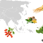 medicinal plants Asia map