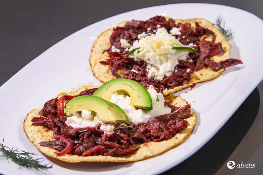 Hibiscus-stuffed tacos