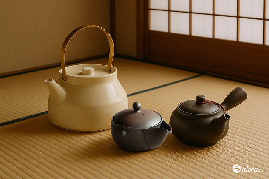 Accessories used to serve Gyokuro
