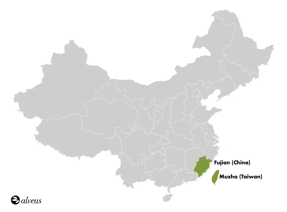 régions productrices de Tie Guan Yin