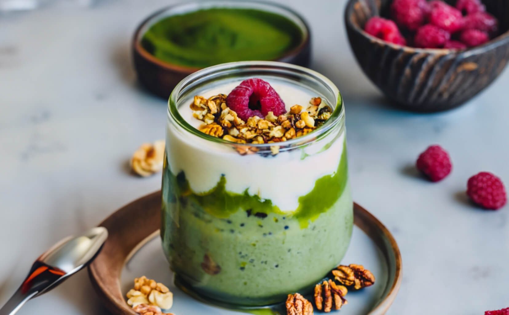 Matcha-Tee-Frühstücksschüssel