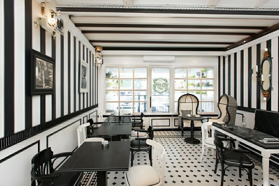 Decorazione di una sala da tè