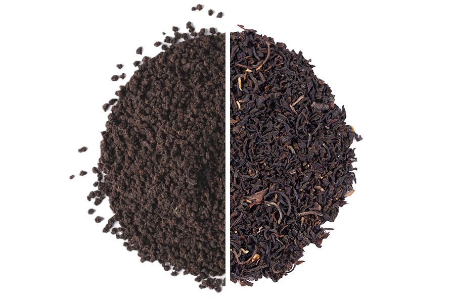 Comparison of black tea by its rolling method.
