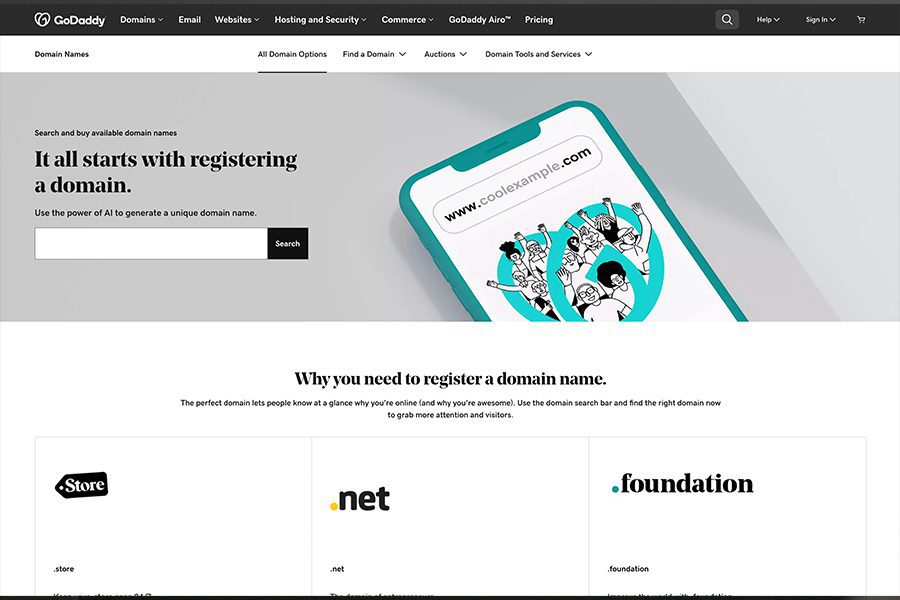 domain for an online tea shop