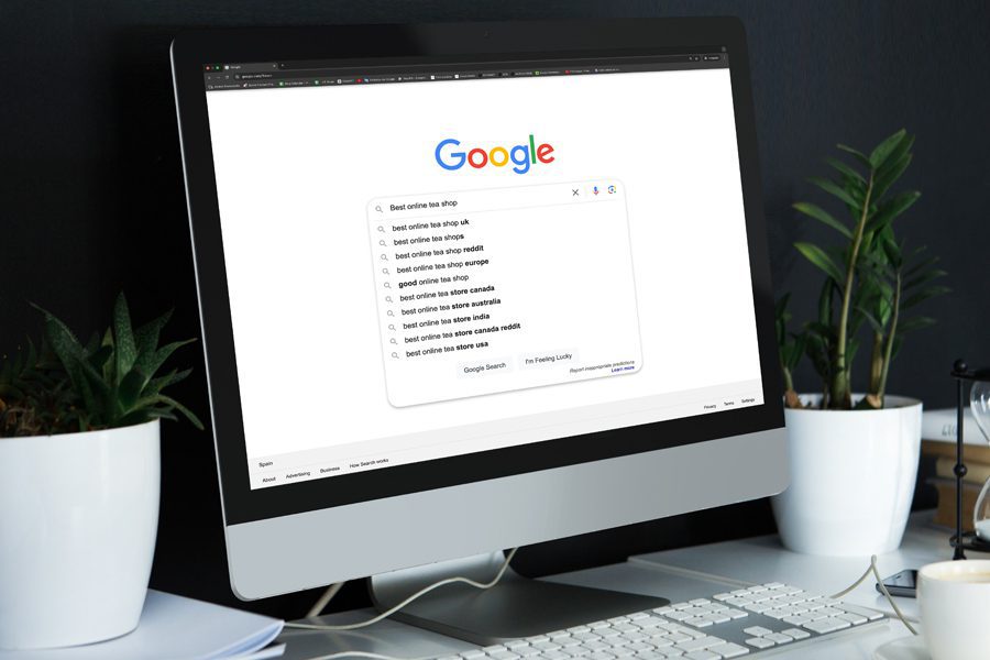 Rank tea store on Google