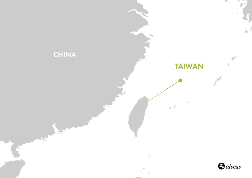 Geographic location of Taiwan