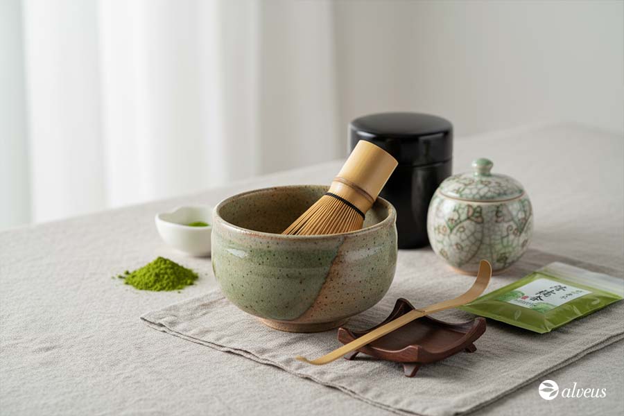 Utensilios de té matcha