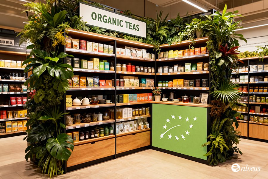 organic section of shop