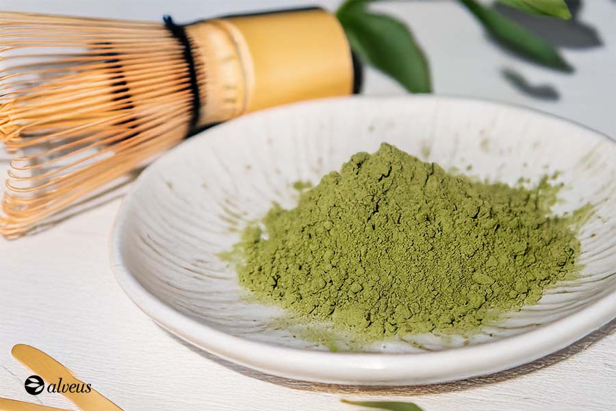 Chinesischer Matcha-Tee in Pulverform