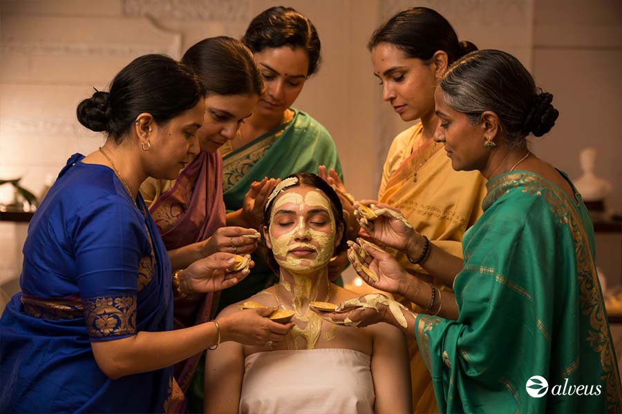 Ayurvedisches Ritual Ubtan